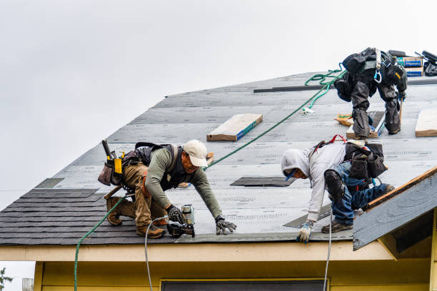Professional Roofing technician working in Godwin, NC